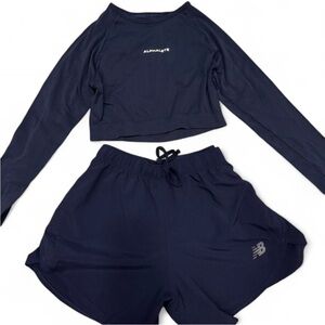 Alphalete Dark Blue Workout Ensemble